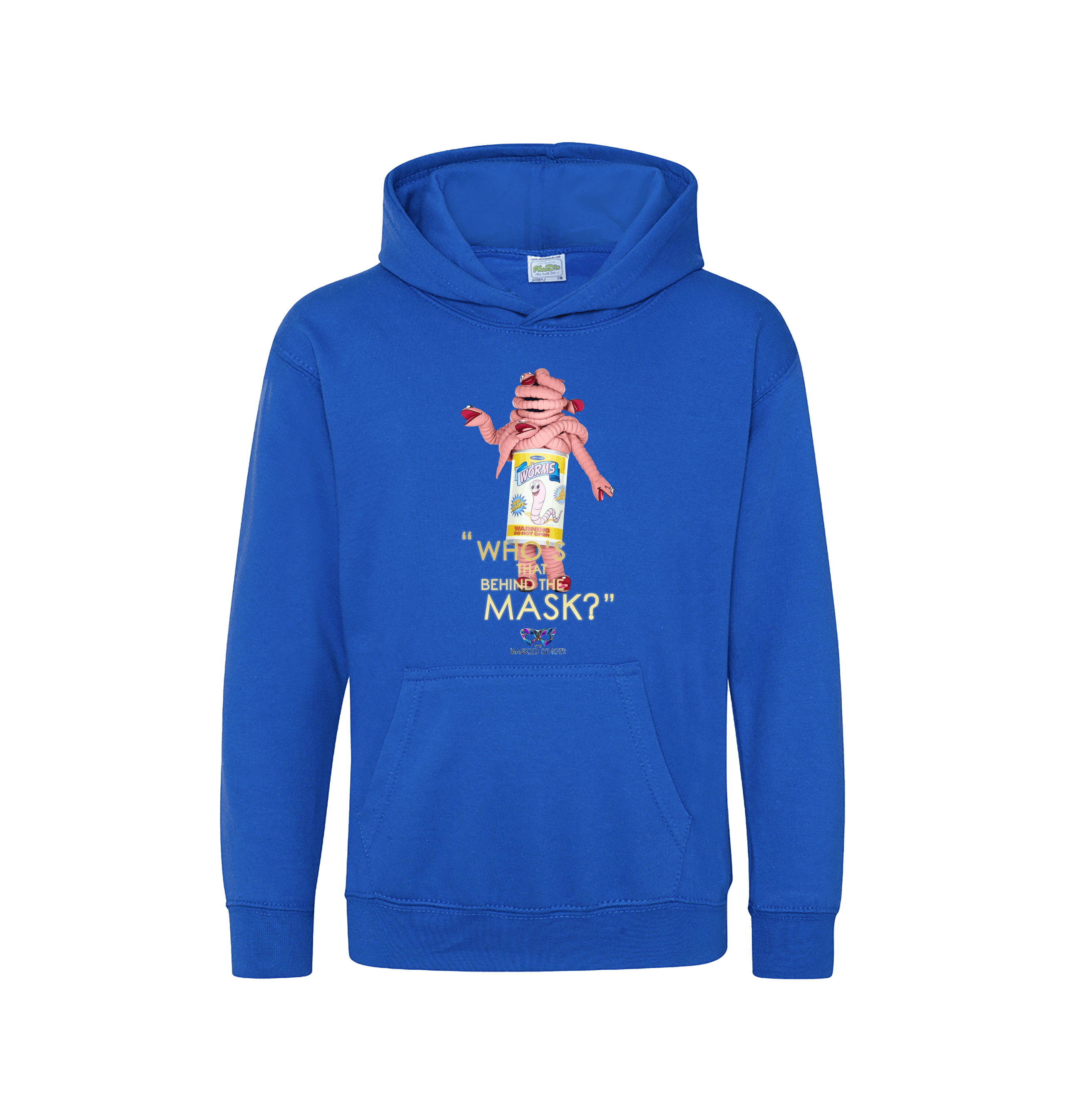 Royal Blue Printed Kids Hoodie Front